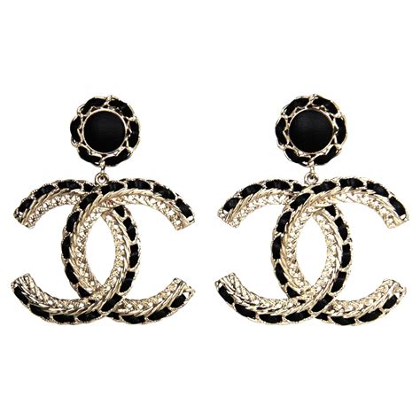 black chanel earings|chanel earrings official site.